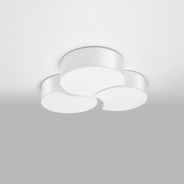 Plafonnier Cercle Courbé 3B blanc