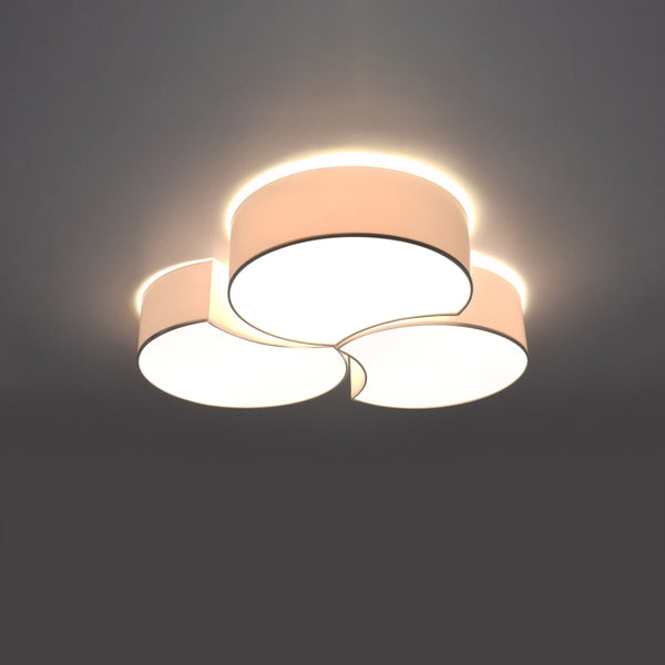 Plafonnier Cercle Courbé 3B blanc