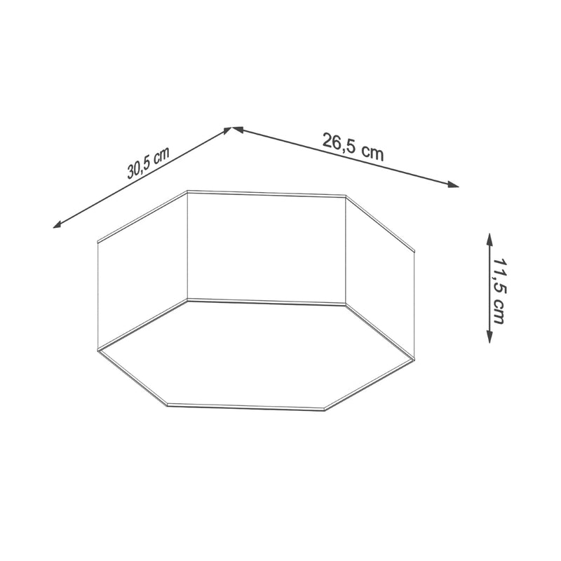 Plafonnier Hexagonal Pure 11 blanc