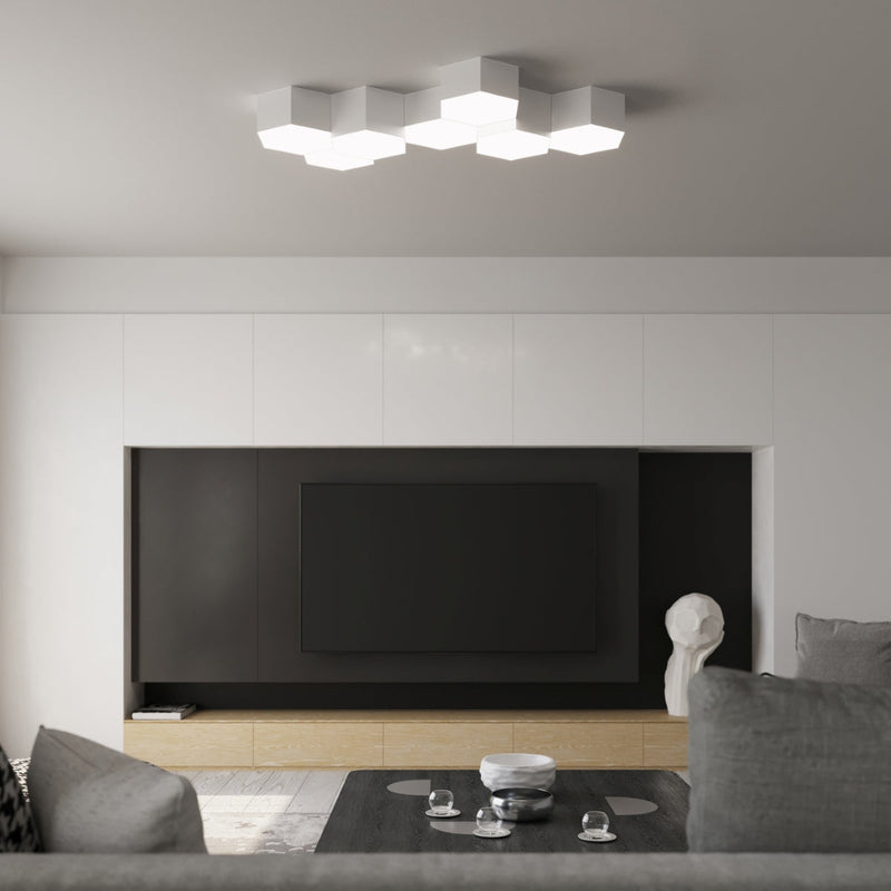 Plafonnier Hexagonal Pure 15 blanc