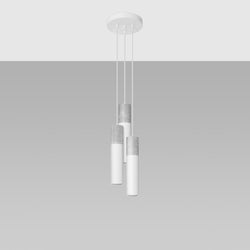 Lampe suspendue Colonne 3P blanc