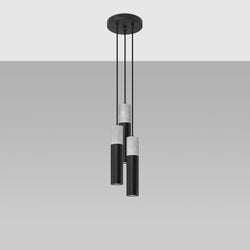 Lampe suspendue Colonne 3P noir