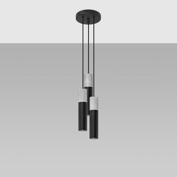 Lampe suspendue Colonne 3P noir