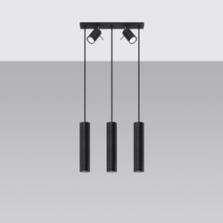Lampe suspendue Directionnelle 3 LED noir