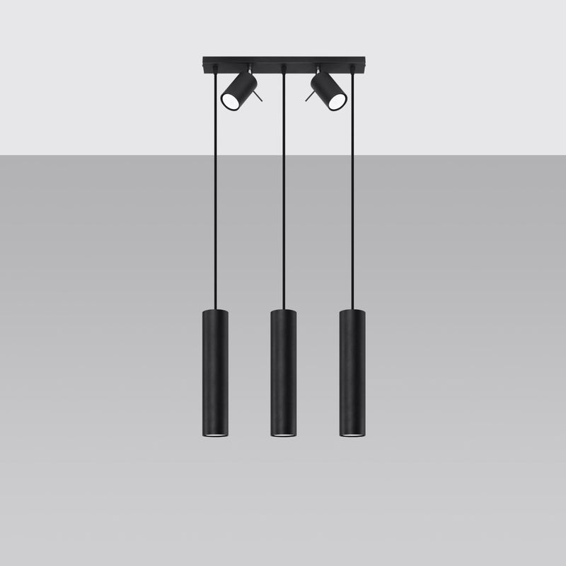 Lampe suspendue Directionnelle 3 LED noir