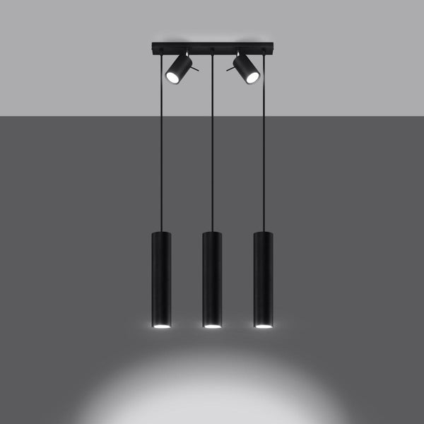 Lampe suspendue Directionnelle 3 LED noir