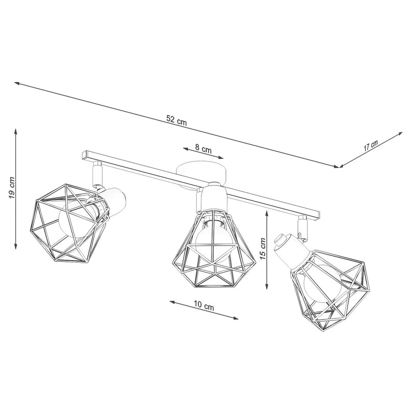 Plafonnier Ajustable LED 3 blanc