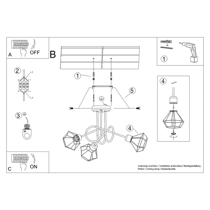 Lustre Ajustable LED 3S noir