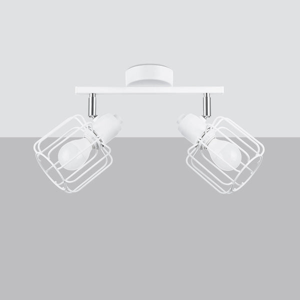 Plafonnier Cage Orientable 2 blanc