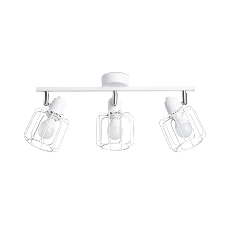 Plafonnier Cage Orientable 3 blanc