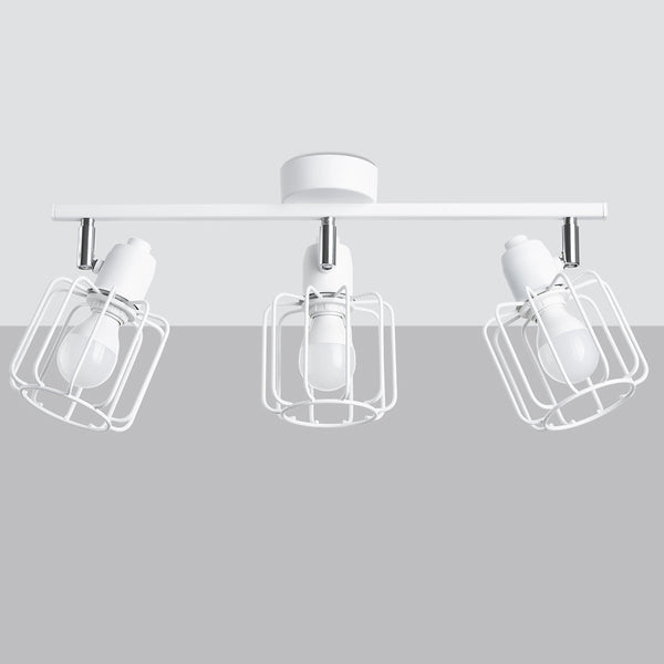 Plafonnier Cage Orientable 3 blanc