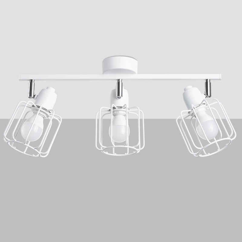 Plafonnier Cage Orientable 3 blanc