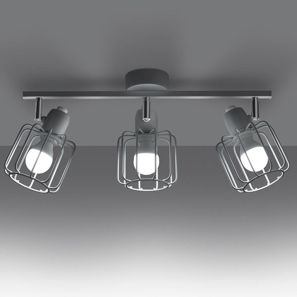 Plafonnier Cage Orientable 3 blanc