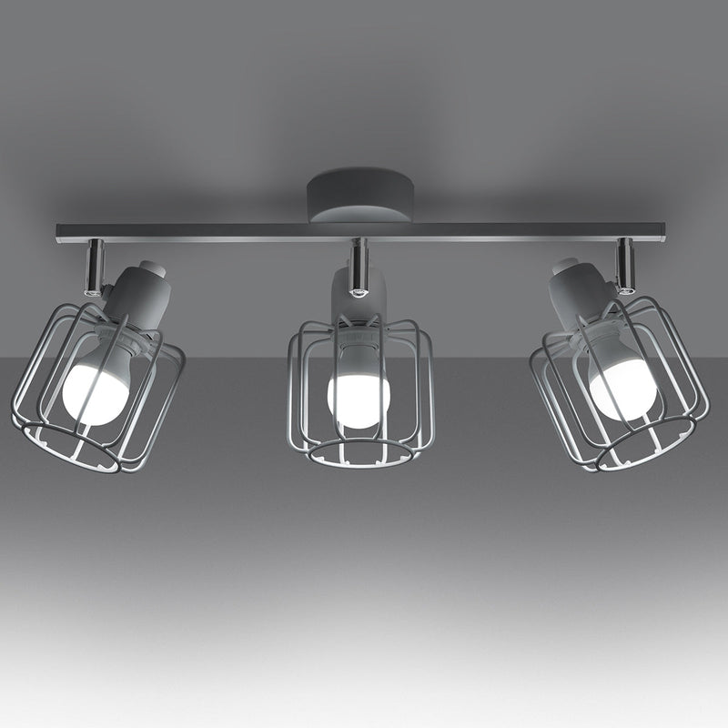 Plafonnier Cage Orientable 3 blanc