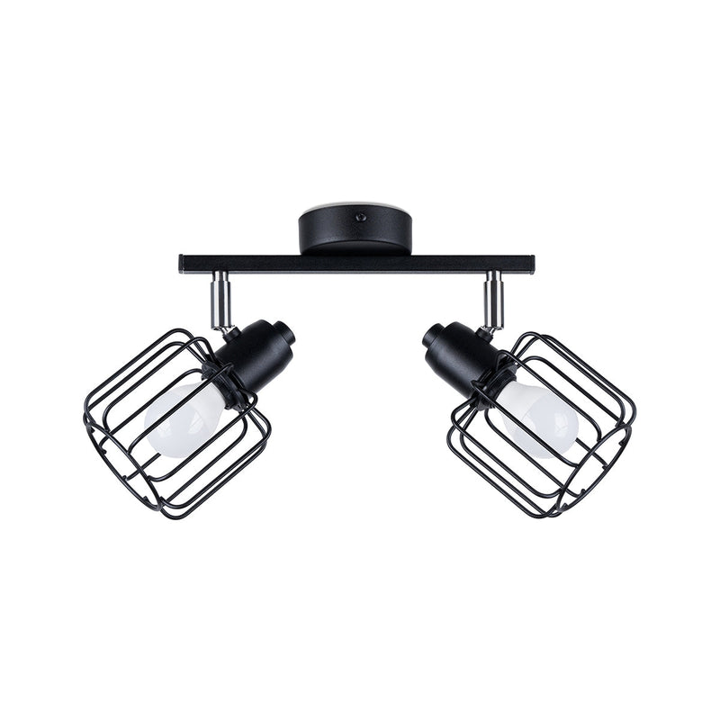 Plafonnier Cage Orientable 2 noir
