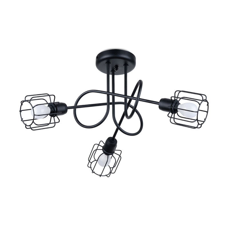 Lustre Cage Orientable 3S noir