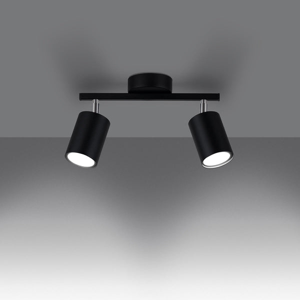 Plafonnier Focus Moderne 2 noir