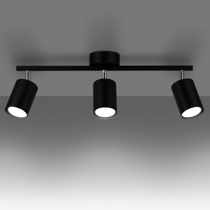 Plafonnier Focus Moderne 3 noir