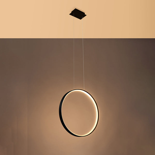 Lampe suspendue Anneau Solis 55 blanc 3000K