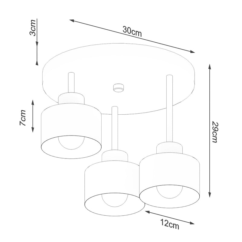 Plafonnier Cloche Design 3 noir