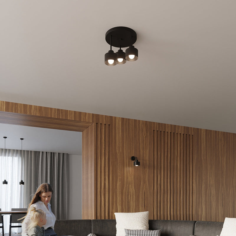 Plafonnier Cloche Design 3 noir