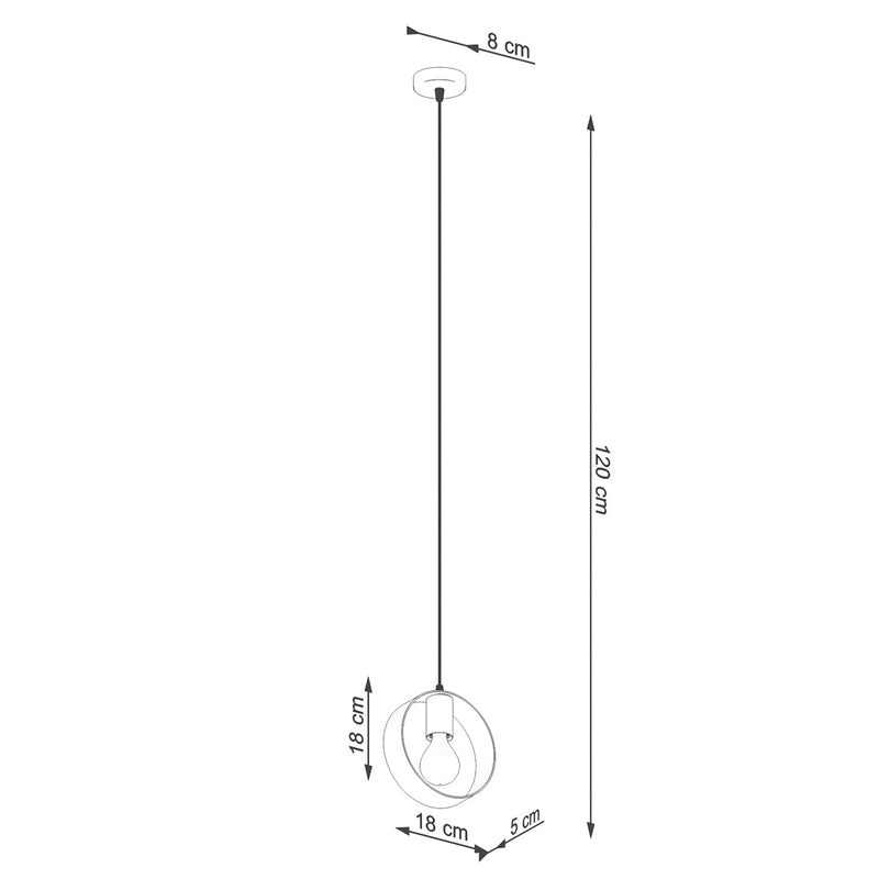 Lampe pendante Cyclone 1 blanc