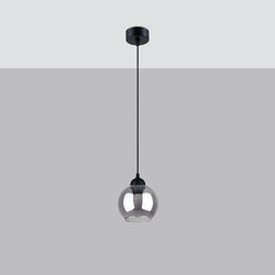 Suspension Cloche en Verre Fumé 1 noir