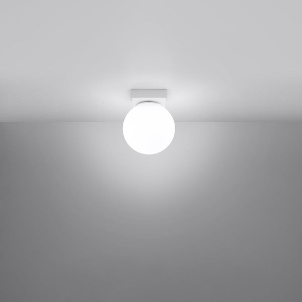 Plafonnier Globe Solis blanc