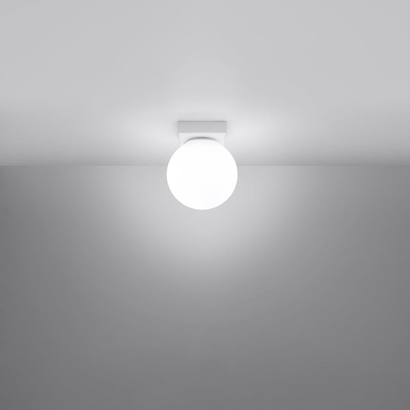 Plafonnier Globe Solis blanc