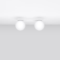 Plafonnier Globe Solis 2 blanc
