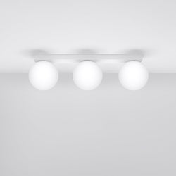 Plafonnier Globe Solis 3 blanc