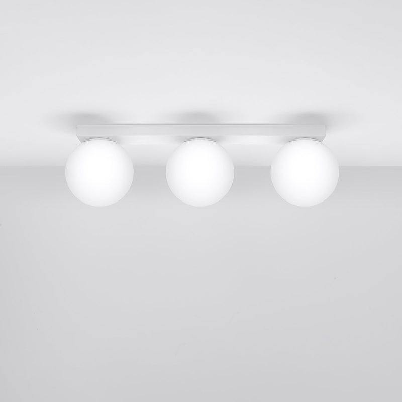 Plafonnier Globe Solis 3 blanc
