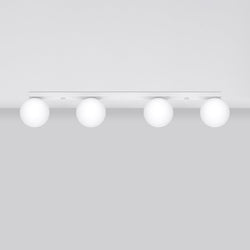 Plafonnier Globe Solis 4 blanc