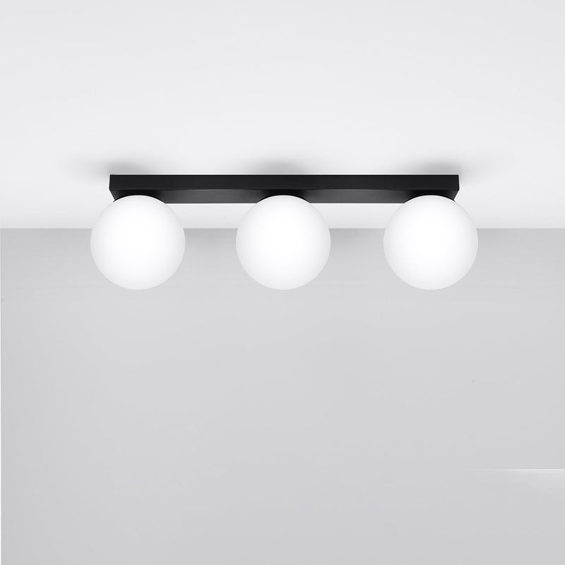 Plafonnier Globe Solis 3 noir