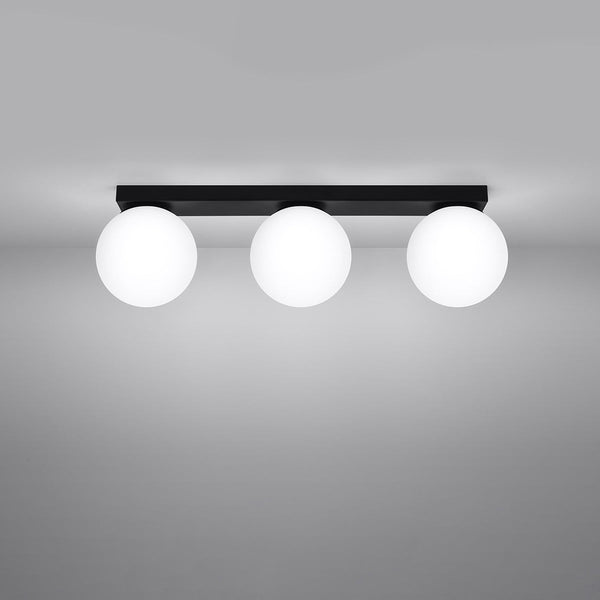 Plafonnier Globe Solis 3 noir