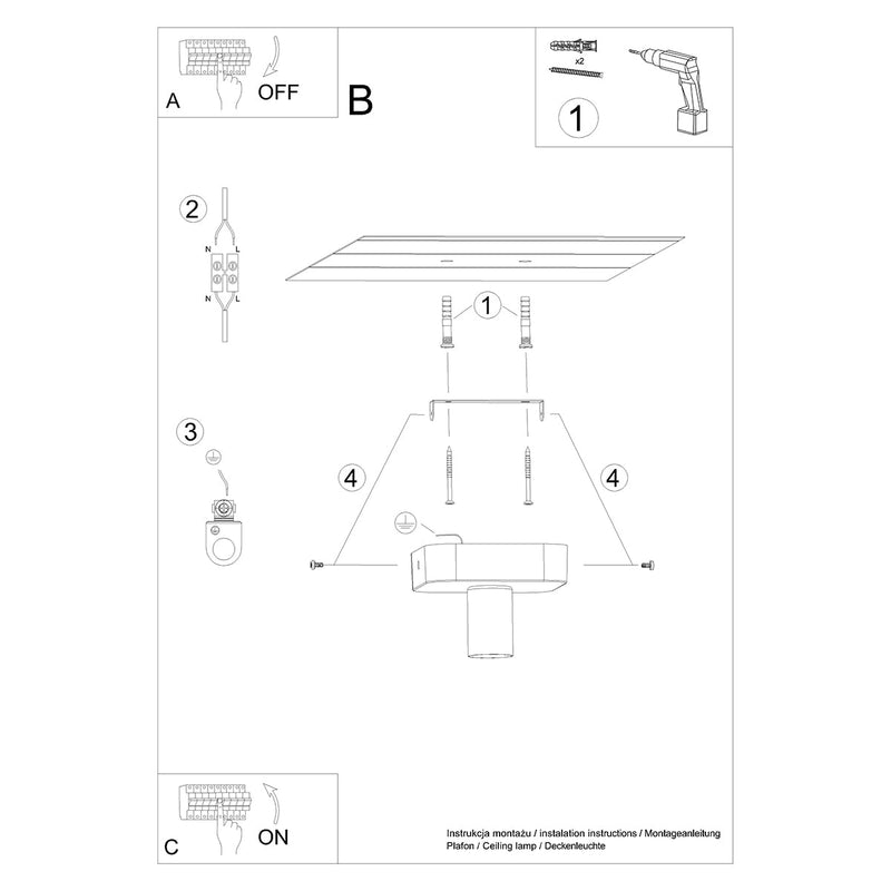 Plafonnier Modulo Industriel 1