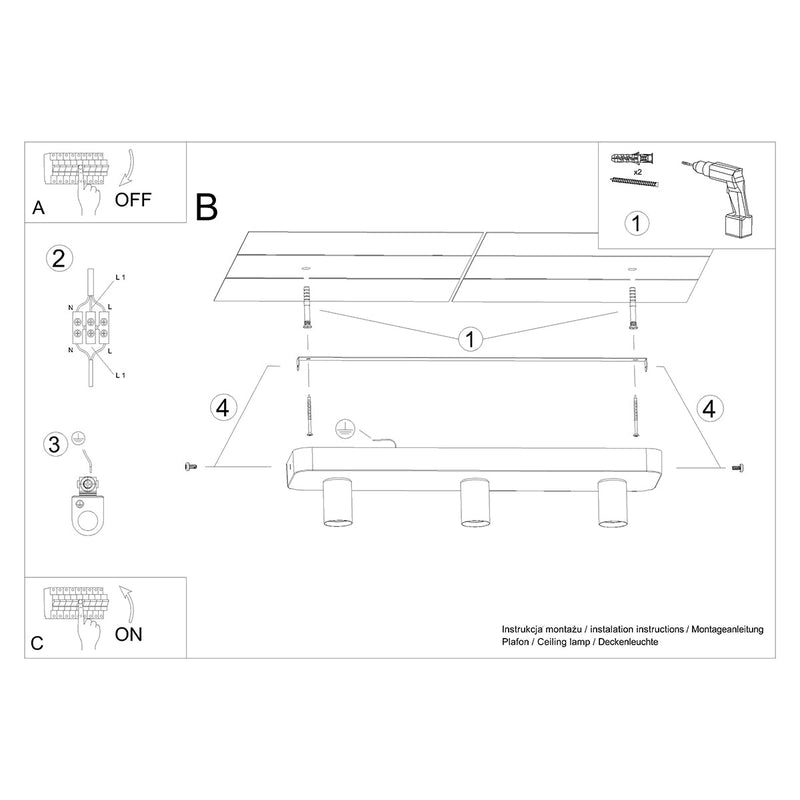 Plafonnier Modulo Industriel 3