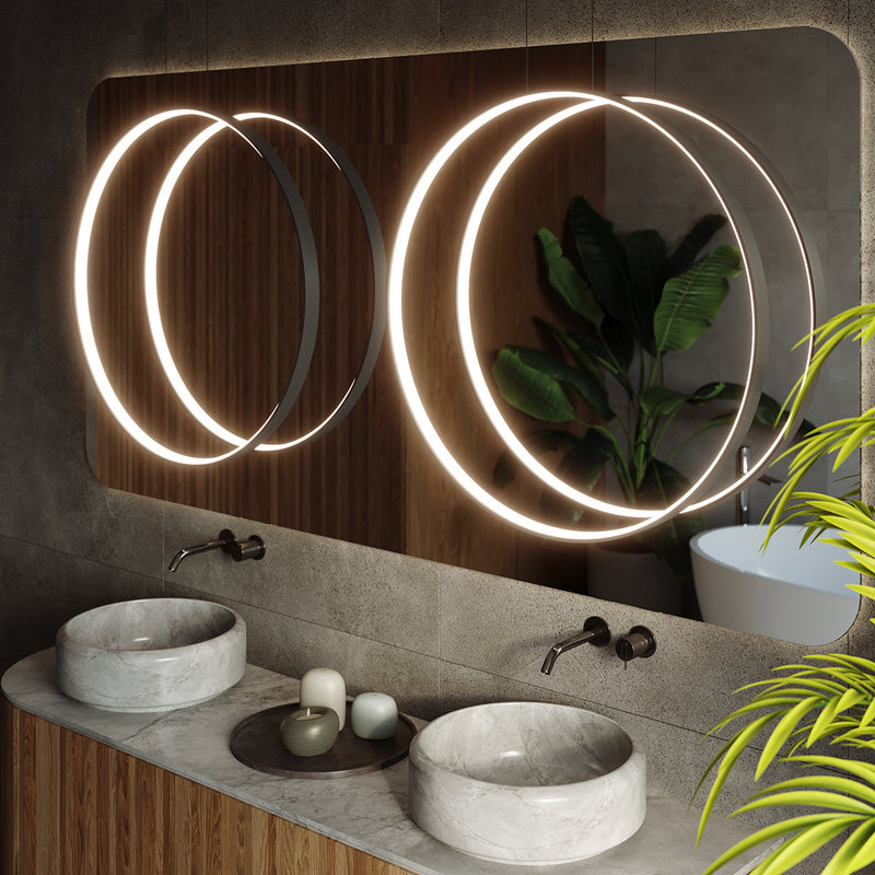 Lampe suspendue Anneau Solis 55 noir 4000K