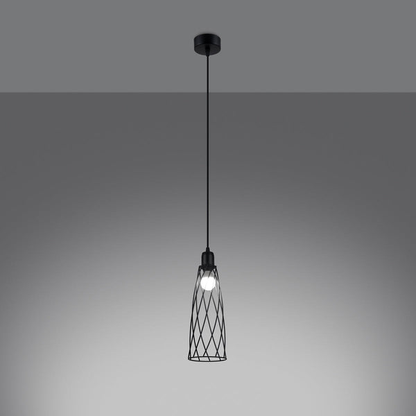 Lampe suspendue Cage Moderne 1 noir