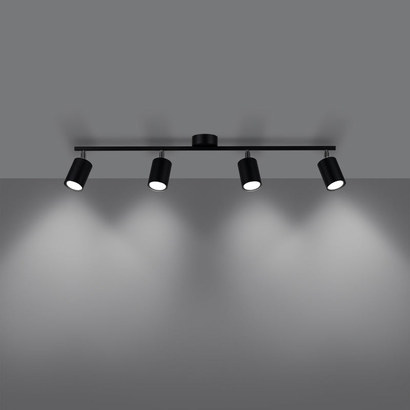 Plafonnier Focus Moderne 4L noir