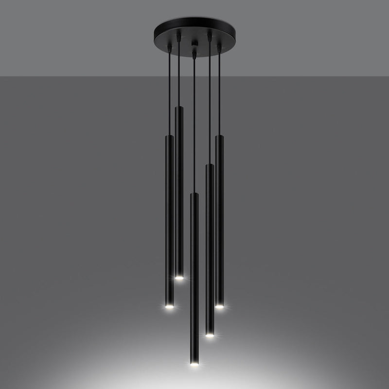Lampe suspendue Halo 5P noir