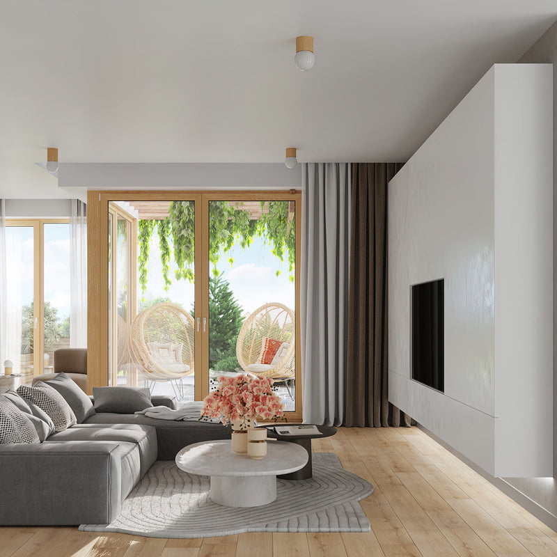 Plafonnier Pure en Bois Naturel 12