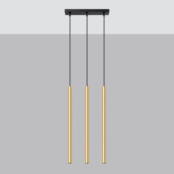 Lampe pendante Halo 3L or poli