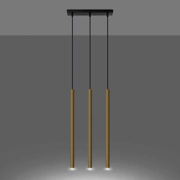 Lampe pendante Halo 3L or poli