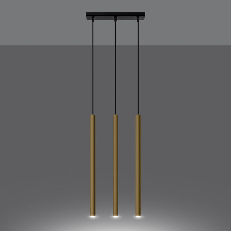 Lampe pendante Halo 3L or poli