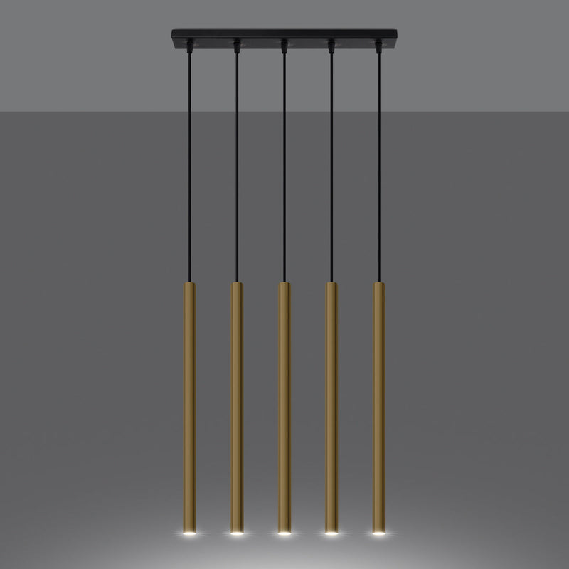 Lampe pendante Halo 5L or poli