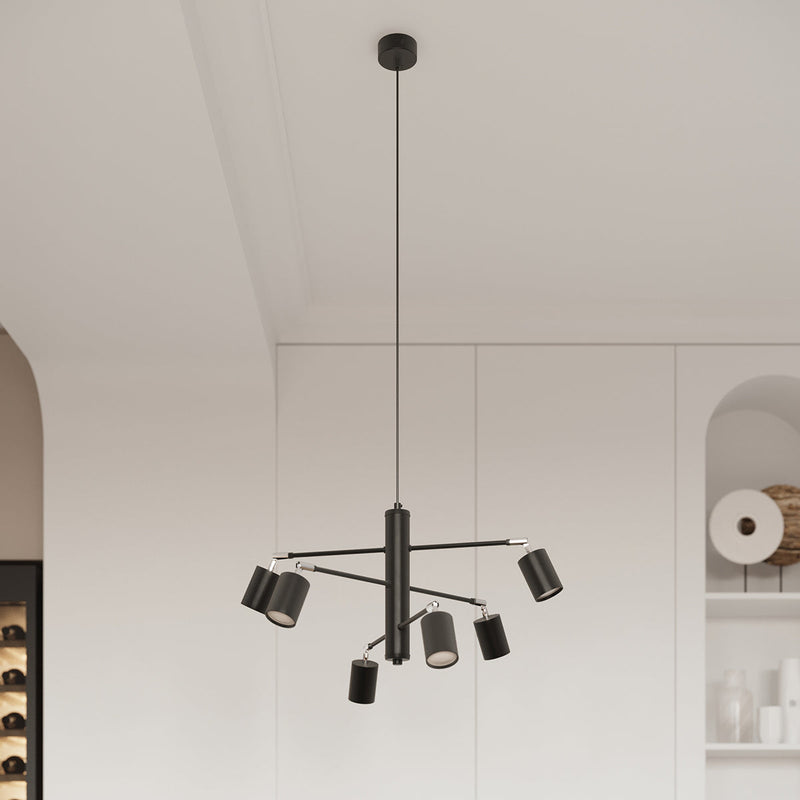 Lustre Focus Moderne 6 noir