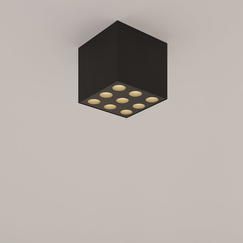 Plafonnier Cube Multi-Focal noir LED