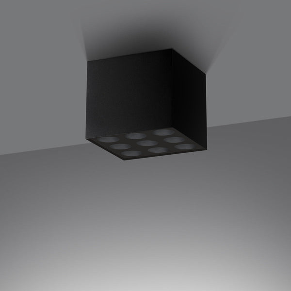 Plafonnier Cube Multi-Focal noir LED