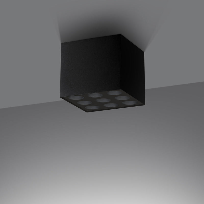 Plafonnier Cube Multi-Focal noir LED